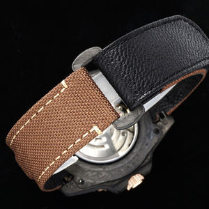 Montre de haute qualité avec cadran rond en fibre de carbone, bracelet en nylon, miroir saphir, aiguilles lumineuses, confortable à porter au quotidien - Product Image 3