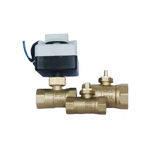 Manual Switch Actuator Ball Valve Two-way With 3 Wires Brass Valve Body Manufacturer Sells DN20 220V Used For Air Conditioning