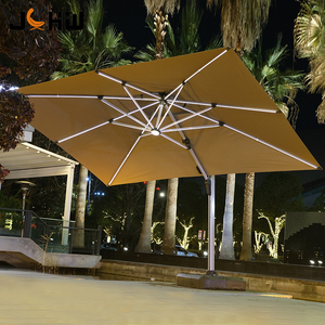 Grand parasol de luxe 3x4 villa parasol avec LED Solor pour hôtels restaurants parasol de <span class=keywords><strong>plage</strong></span> en plein air avec base pour café - Product Image 2