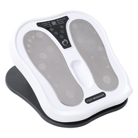 Masseur de pieds et de jambes électronique chauffant multifonctionnel portable à brancher à domicile, avec technologie Shiatsu et impulsions basse fréquence EMS
