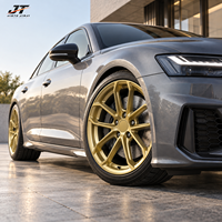 Jantes forgées 6061-T6 à double rayon, finition or poli, concaves, 18-22 pouces, 5x112 5x114.3 5x120 pour BMW Audi Mercedes-Benz