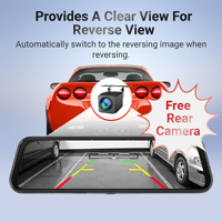 Caméra embarquée Carlover AI 4K/1080P double canal avec CarPlay, Android Auto, Mirror Link, vision arrière, écran tactile IPS, enregistreur vidéo, DVR de voiture