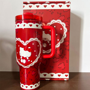 Custom Laser Engraved logo Kawaii Cartoon Thermosed Cup Vacuum Flask <b>Straw</b> <b>Tumbler</b> 40oz <b>Insulated</b> Outdoor Cup <b>With</b> Gift Box - Product Image 2