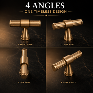 CHARLES T Matte Antique Cabinet Knob Solid Brass Furniture <b>Hardware</b> for Drawer Kitchen Cabinet <b>Wardrobe</b> Cupboard Doors - Product Image 1