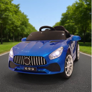 Voiture électrique pour enfants à quatre roues avec télécommande en plastique pour garçons et filles, design à double porte, voitures à monter - Product Image 3