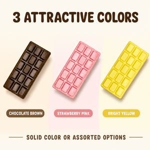 Juguete Blandito con Forma de Barra de Chocolate de 15.5cm, Juguete Antiestrés Suave para Apretar, 3 Colores para Recuerdos de Fiesta - Product Image 4