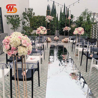 SMOOTH Party-Dekoration Tanzfläche Hochzeitsbühnen-Dekoration Verspiegelter Laufsteg Hochzeitsgangläufer Silberner Spiegelteppich