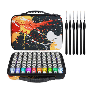 Estuche de almacenamiento de pinturas modelo Testors de 60 botellas personalizado con 6 pinceles de pintura en miniatura bolsas y estuches de propósito especial - Product Image 2