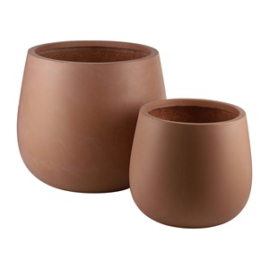 Big Size Planters Factory Outlet Outdoor GRP Big Size Tree Containers Large Belly Floor Fiberglass Planters