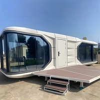 Maison préfabriquée modulaire, maison capsule mobile personnalisée, design moderne, insonorisée, imperméable, ignifuge, 20 40FT, bureau de luxe