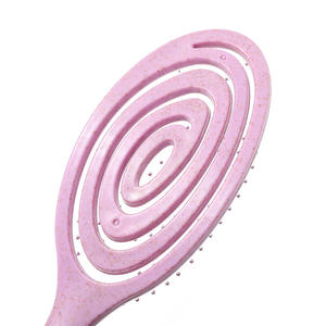 Su logotipo, vendedor caliente, cepillo para el cabello, peine, cepillos para el cabello de paja de trigo hueco Flexible, cepillo para el cabello desenredante <span class=keywords><strong>Glam</strong></span> de buena calidad - Product Image 2