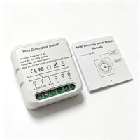 Module d'interrupteur intelligent Wi-Fi Tuya 10A, compatible avec le contrôle bidirectionnel, interrupteur de lumière à intensité variable 1 canal, fonctionne avec Alexa Google Home