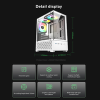Caja de PC para Juegos M-ATX Ligera, Peso Neto 2.55 kg, 40HQ 1870PCS, Alta Capacidad de Carga, Chasis de PC de Escritorio Económico, Venta al Por Mayor