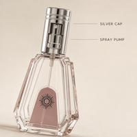 Flacon de parfum en verre facetté personnalisé vide avec bouchon argenté, flacon atomiseur de luxe rechargeable, vente en gros, logo personnalisé