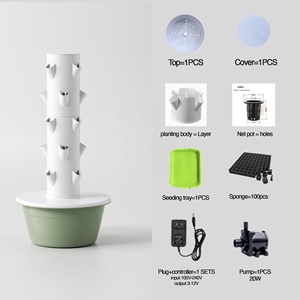 Sistema Hidropónico/Acuapónico Vertical de Bajo Costo para Cultivo en Interiores, Torre de Cultivo de 5 Niveles con Bomba para Lechuga - Product Image 3