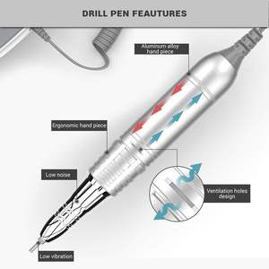 Machine à ongles professionnelle en gros 2025 avec 4 embouts, 35000 tr/min, moteur brossé en plastique 30W pour salon - Product Image 2