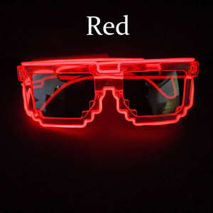Gafas de Plástico con Luces LED de Feliz Año Nuevo, Gafas Brillantes Inalámbricas de Neón EL para Festivales, Navidad, Graduación, Día del Padre - Product Image 4