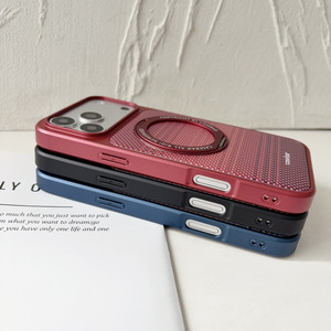 เคสโทรศัพท์กันกระแทก ดีไซน์สีพระอาทิตย์ตก พร้อมขาตั้งแม่เหล็ก 360 องศา ฝาครอบคาร์บอนไฟเบอร์ สำหรับ iPhone 16 17 Pro Max - Product Image 5