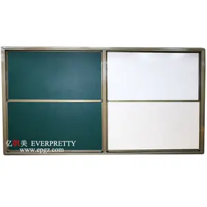 Modern University Furniture Classroom Writing Board Magnetic School Board of 4 pcs Sliding Green Board