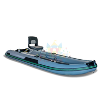Bateau Gonflable Noir Vert Style Zodiac Bateau Gonflable En Aluminium Hypalon Rib Bateau De Pêche Gonflable Avec Moteur