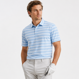 Polos Dri Fit para Hombre, Polo de Golf de Lujo Personalizado, Camisa a Rayas de Primera Calidad, Marca Personalizada, Hecho a Medida por el Fabricante - Product Image 2
