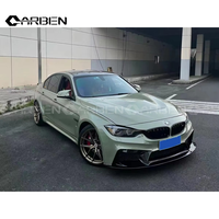 Kit carrosserie de pare-chocs avant style 3D semi-carbone, compatible avec BMW M3/M4 F80/F82/2014-2020, mise à niveau et remplacement du pare-chocs avant