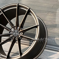 Jantes forgées sur mesure XINLAI 1 pièce, 19-21 pouces, bronze satiné, à rayons fendus, 5x112 5x120 pour Audi BMW Mercedes