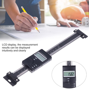 Линейка из нержавеющей стали 100/200/300 мм с ЖК-дисплеем, вертикальная цифровая линейка, точность измерения ±0,02 мм - Product Image 5