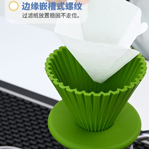 Filtre à café en silicone pour préparation par infusion, diamètre 10,5 cm, avec anneau de base - Product Image 4