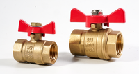 D & R OEM certificado 1/4-1 pulgadas válvula de bola de mariposa de latón GB estándar Manual hembra macho rosca agua 600 WOG venta directa de fábrica
