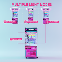 YPfuns Mini machine à griffes à monnayeur pour centres de jeux d'arcade, avec armoire de jeu, joystick et fonction de distribution de cadeaux, prise US