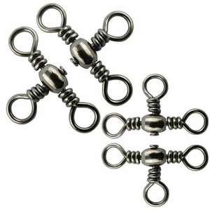 Dreifach-3-Wege-Angelwirbel, Kreuzlinien-T-Drehverbinder, Schnellverbinder aus Kupfer mit Edelstahl - Product Image 4