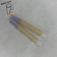 Stock de 10 * 30 mm de papier à rouler pour fumer à bouche spirale violette, diamètre de la bouche en verre personnalisable, couleur