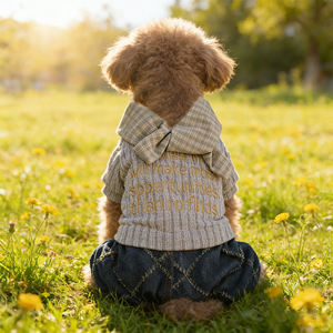 겨울용 애완동물 의류 플리스 조끼 네 다리 코튼 코트 테디 베어 슈나우저 말추스 요크셔 테리어 강아지 고양이 옷 - Product Image 1