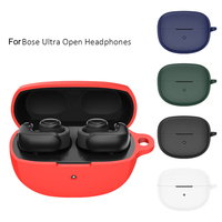Coque de protection complète en silicone souple antichoc avec mousqueton pour casque Bose Ultra ouvert avec crochet