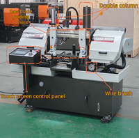 Scie à ruban CNC automatique intelligente GS260 avec moteur de 2,2 kW et alimentation automatique par engrenage pour la découpe des métaux
