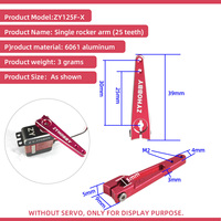 Petit servo RC 25T avec bras en aluminium de 1/1,25 pouce, type corne de fusée, pour modèles d'avions turbojet et de planeurs