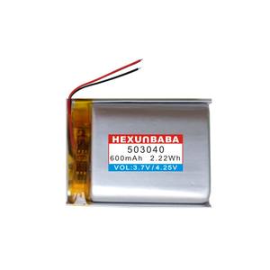 3.7V 600mAh 503040 <span class=keywords><strong>2</strong></span> fili polimeri di ioni di litio agli ioni di litio per auricolari TWS cuffie MP3 altoparlante GPS L165 - Product Image 3