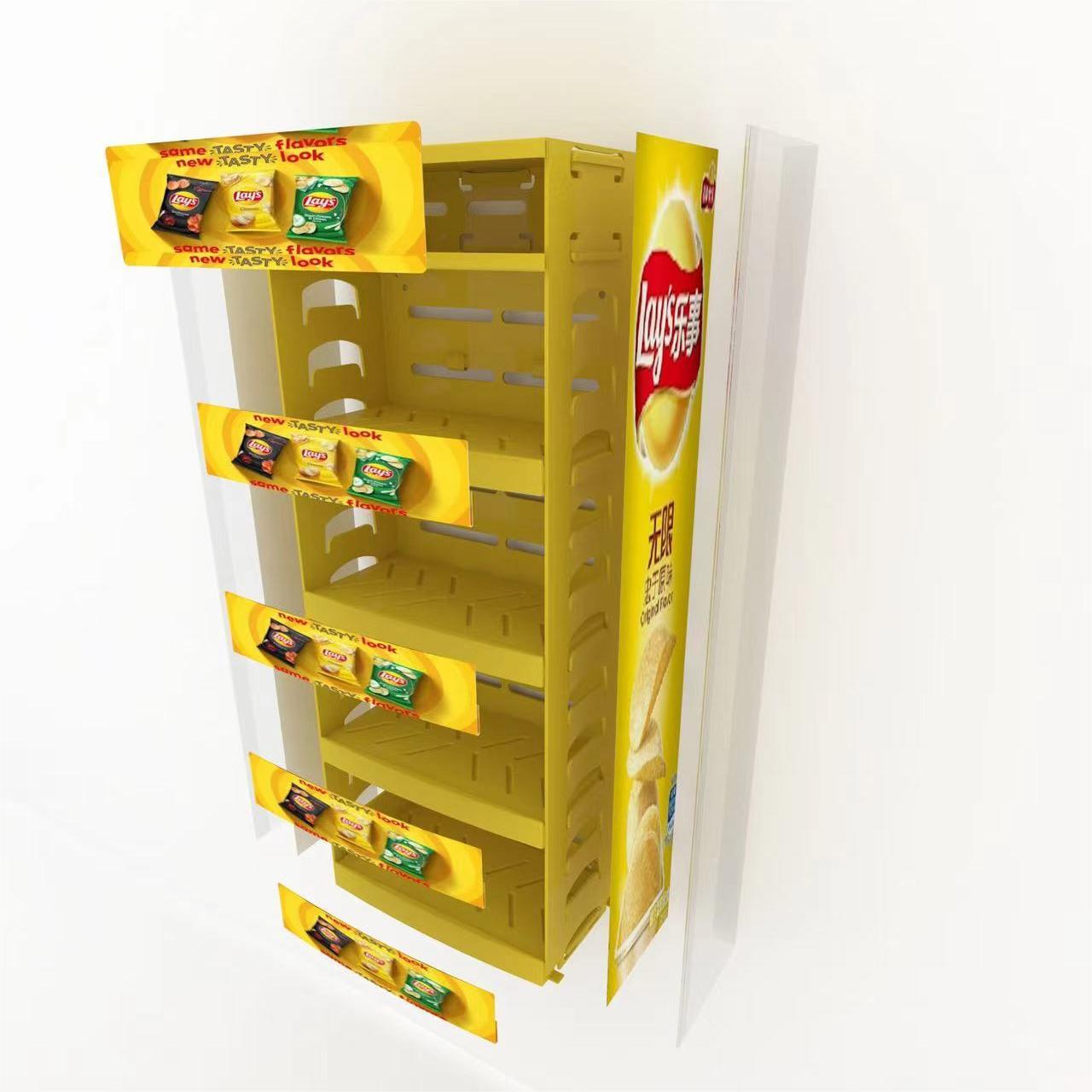 Apache Customizable Metal Modern for Powder Coated Store Display Stand for Potato Chips in Supermarkets Carton Packed — view 2