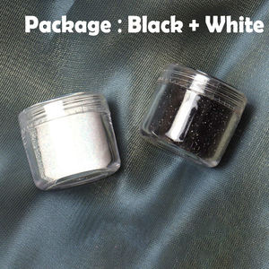 Poudre de paillettes pour ongles 2 couleurs, blanc, <span class=keywords><strong>noir</strong></span>, mat, poudre de <span class=keywords><strong>sucre</strong></span>, outil Starlight pour Nail Art, <span class=keywords><strong>effet</strong></span> gaufré. - Product Image 3