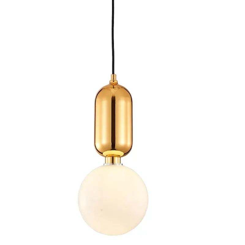 Luminária pendente de vidro estilo nórdico, luminária minimalista para decoração de quartos e corredores, luminária de luxo para sala de estar