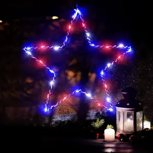 30led Decoraties Licht 12 Inch Star Venster Silhouet Verlichting Met Ijzeren Frame 30 Led Kerstverlichting Usb Power