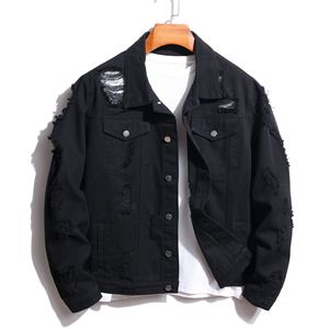 Veste en Jean déchiré pour homme, Streetwear tendance, manteaux de Cowboy - Product Image 3