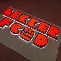 Letrero Electrónico Personalizado con Letras de Canal LED 3D, Caja de Luz Metálica con Iluminación Frontal, IP65 Impermeable, Multicolor, Control Remoto, para Edificios