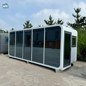 Vente chaude Maisons préfabriquées de luxe personnalisées de style Apple, maisons en verre, maisons modernes mobiles de luxe - Product Image 4