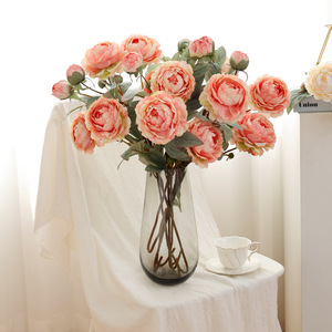 <span class=keywords><strong>Fiori</strong></span> di Peonia Artificiali in Seta a Testa Multipla, Colori Autunnali, Steli Realistici Morbidi al Tatto, per Composizioni in <span class=keywords><strong>Vaso</strong></span>, Decorazioni per la Casa, Vendita all'Ingrosso - Product Image 6