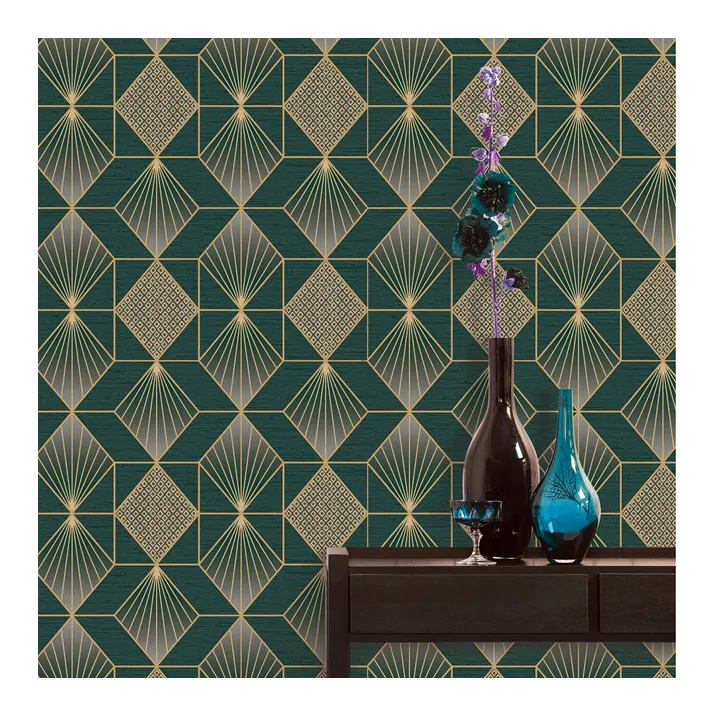 2020 fashion newest high quality 3d geometric vinyl wallpaper for tv background with competitive price