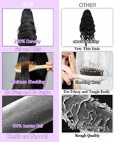 Perruques en cheveux humains V Part, densité 250%, vague corporelle, mise à niveau U Part, perruques en cheveux humains avec cordon de serrage, sans couture, sans colle, clip-in, demi-perruque