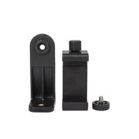 Support de téléphone vertical et horizontal, adaptateur de montage sur trépied, clip rotatif réglable pour iPhone, Android, perche à selfie, support de caméra