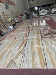 Moderno Natural Translúcido Retroiluminado Pulido Losa Grande Arco Iris Ámbar Onyx Onice Bella Rosa Van <span class=keywords><strong>Gogh</strong></span> para Hotel Interior - Product Image 4